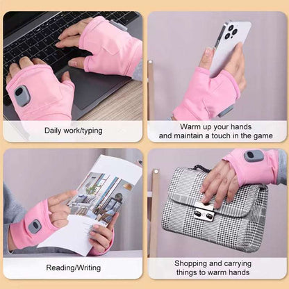 1 Pair of Rechargeable Winter Heated Gloves. USB-powered, great for outdoor activities like cycling, skiing, and motorcycling. - Smart Savvy