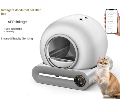 Factory Direct Smart Litter Box with Ionization Deodorization, Automatic Sensor Cleaning, Self-Flushing Cat Toilet eprolo