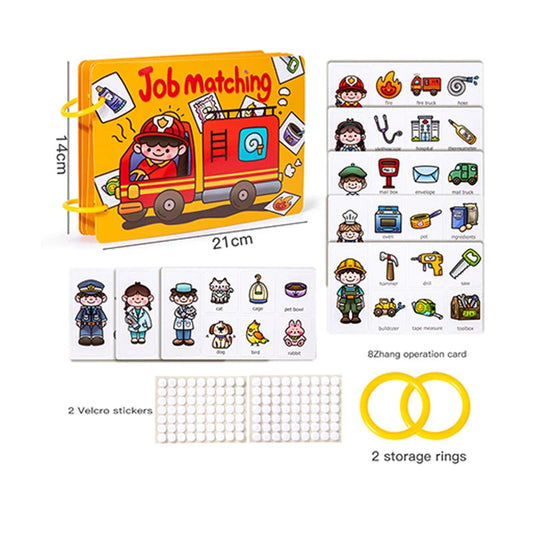 Occupational pairing quiet pasting books busy children's books beneficial intellectual toys repeated pasting books eprolo