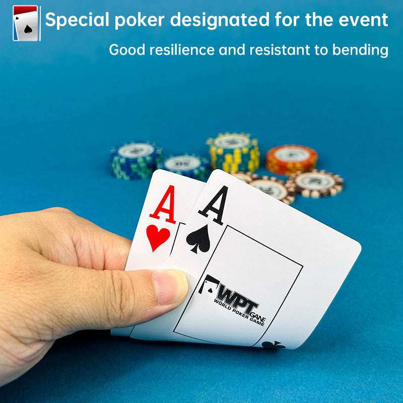 WPT Texas Hold'em Poker Cards. High - grade hard plastic, wholesale, full box, competition - spec, waterproof & anti - fold - Smart Savvy