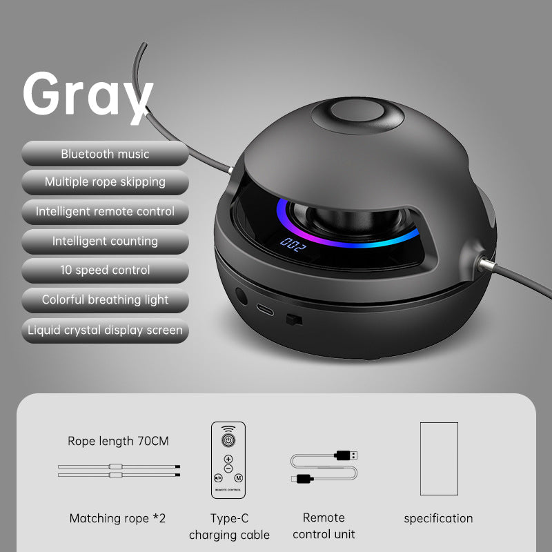 Smart Rope Skipping Machine Smart Jump Rope Machine 10-level Speed Adjustment Led Seven-color Light Wireless Music Function eprolo