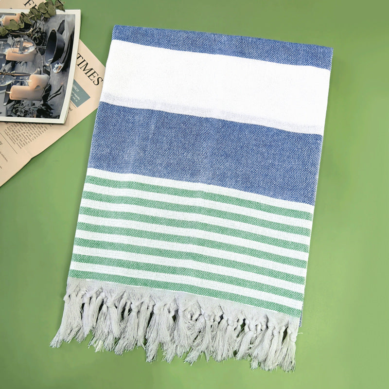 Turkish Beach Towel Striped Fringe Quick-Dry Large Size Cotton Bath Towel Multiple Styles Wholesale eprolo
