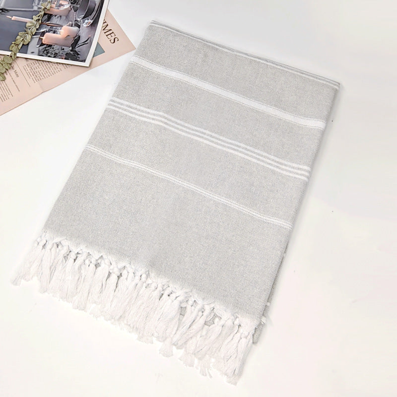 Turkish Beach Towel Striped Fringe Quick-Dry Large Size Cotton Bath Towel Multiple Styles Wholesale eprolo