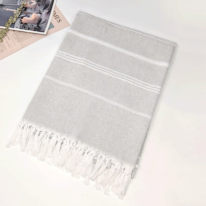 Turkish Beach Towel Striped Fringe Quick-Dry Large Size Cotton Bath Towel Multiple Styles Wholesale eprolo