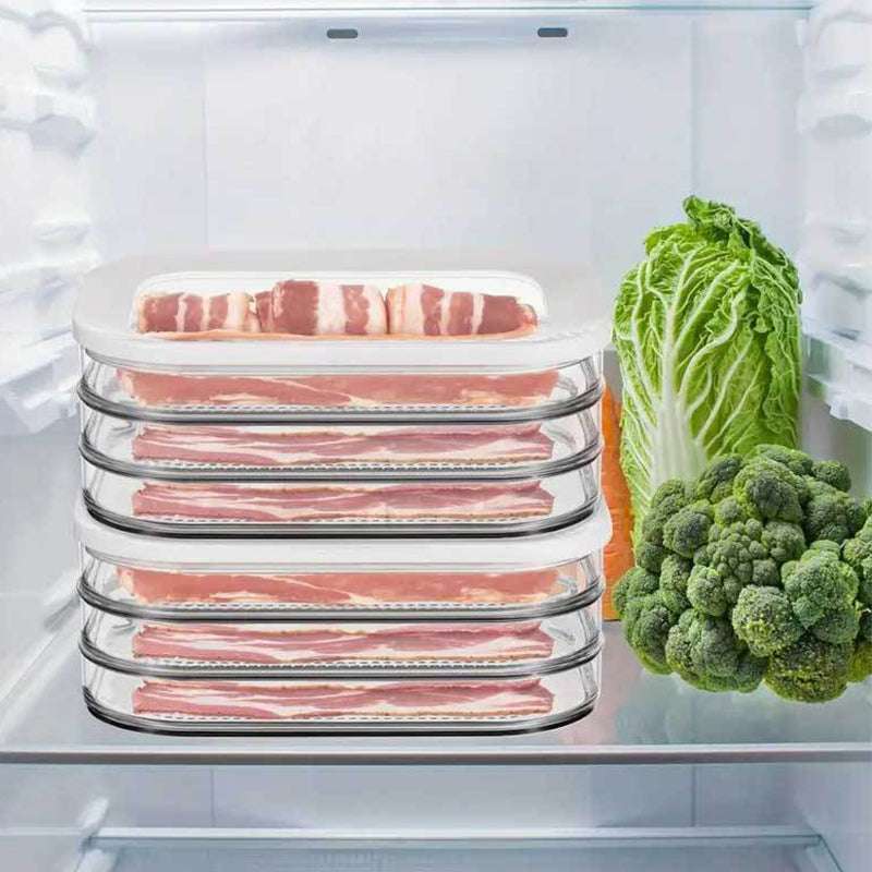 Fridge containers for deli meat and cold cuts, airtight with lids, 18.6oz, 24 pack, BPA-free. - Smart Savvy