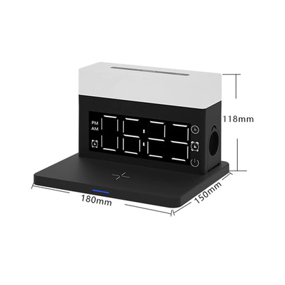 Multifunctional Wireless Charger 15W Fast Charge Desk Lamp Alarm Clock 6 in 1 for Apple Huawei eprolo