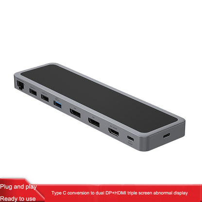 Type-C docking station expands 4K60Hz video dual output differential display docking station dual DP HDMI multi screen different eprolo