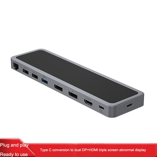 Type-C docking station expands 4K60Hz video dual output differential display docking station dual DP HDMI multi screen different eprolo