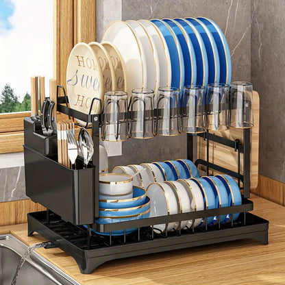 Kitchen drainage rack bowl and dish rack bowl and dish storage rack household utensils knives and forks storage rack eprolo