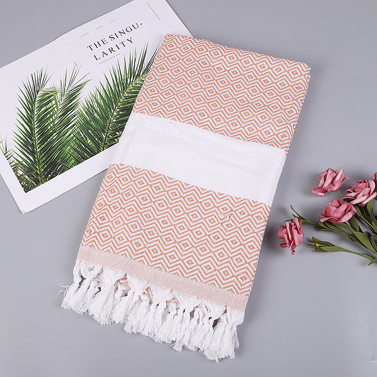 Turkish Beach Towel Striped Fringe Quick-Dry Large Size Cotton Bath Towel Multiple Styles Wholesale eprolo