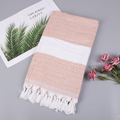 Turkish Beach Towel Striped Fringe Quick-Dry Large Size Cotton Bath Towel Multiple Styles Wholesale eprolo