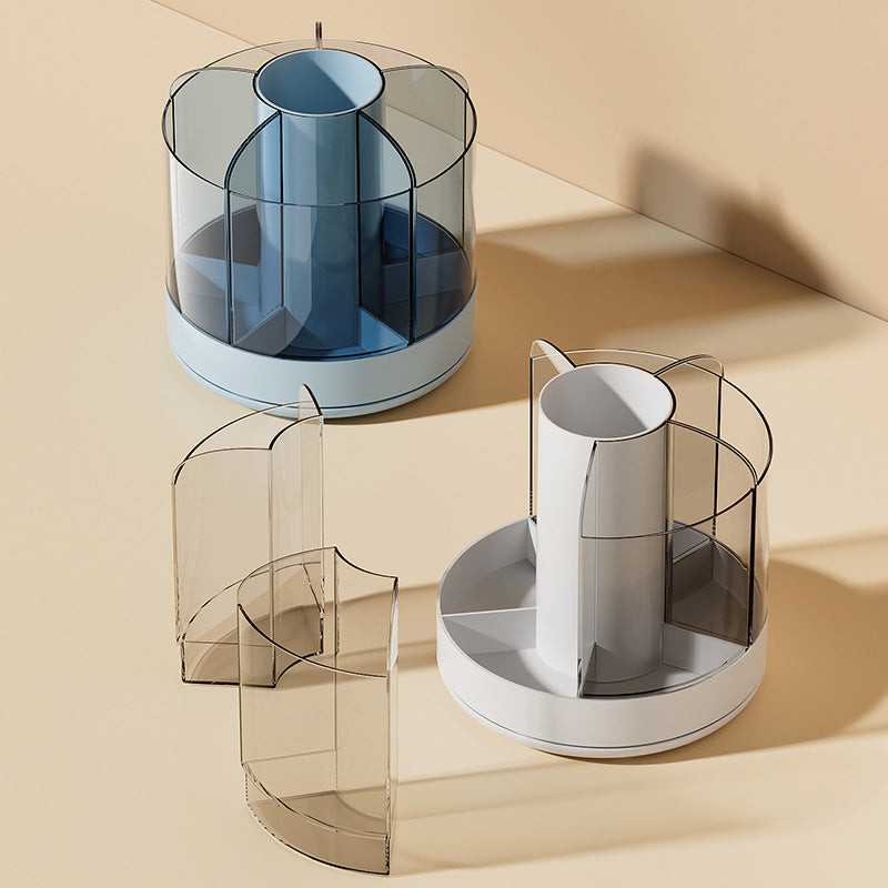 Delicate Transparent Rotating Pen Holder Face Cosmetic Organizer Convenient eprolo