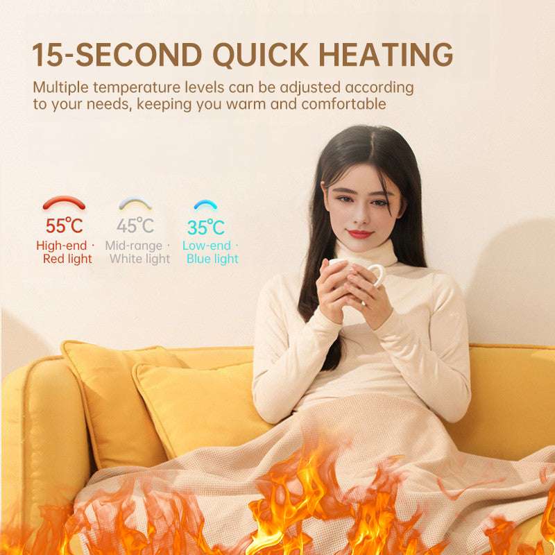 Versatile Women's Portable Heated Shawls: Combining Soft Zipper and USB Heating Technology for Cozy Warmth - Smart Savvy