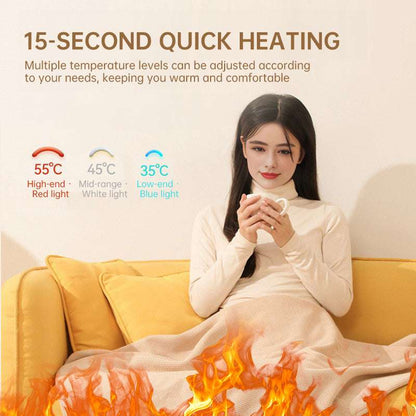 Versatile Women's Portable Heated Shawls: Combining Soft Zipper and USB Heating Technology for Cozy Warmth - Smart Savvy