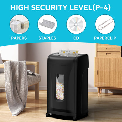 PAPER SHREDDER CROSS CUT LARGE CAPACITY HIGH SECURITY eprolo