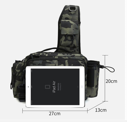 Multifunctional Fishing Tackle Bags Single Shoulder Crossbody Bag Waist Pack Fish Lures Gear Utility Storage Fishing Bag  X232G eprolo