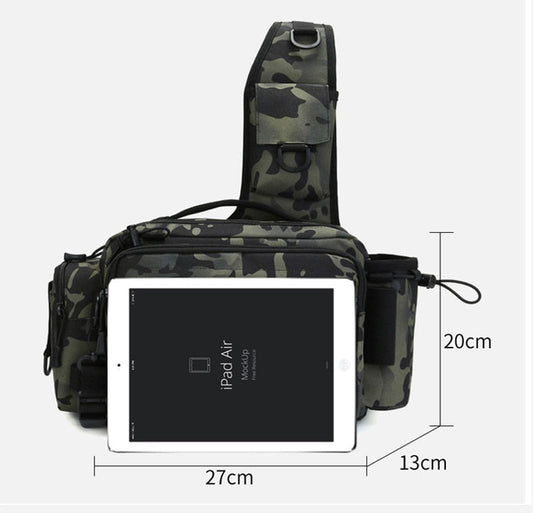 Multifunctional Fishing Tackle Bags Single Shoulder Crossbody Bag Waist Pack Fish Lures Gear Utility Storage Fishing Bag  X232G eprolo