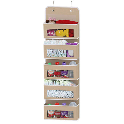 5 - Shelf Hanging Storage: Anti - Tilt, 5 large pockets. Good for bedroom, bathroom, living room (behind - door use). - Smart Savvy