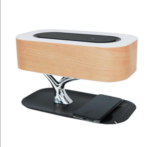 Modern led table lamp for bedroom dimmable bluetooth Speaker phone Charger wireless desk lamp bedside lamp table light tree lamp eprolo