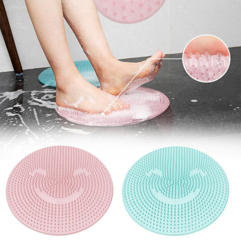 Silicone Bath Shower Back Brush Massager Bath Foot Brush Dead Skin Anti Skid Pad Bath Mats eprolo