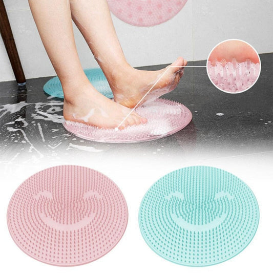 Silicone Bath Shower Back Brush Massager Bath Foot Brush Dead Skin Anti Skid Pad Bath Mats eprolo