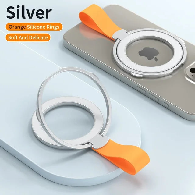 Magnetic Cell Phone Ring Holder for MagSafe Magnet Stand with Strap for IPhone 13 14 15 Samsung Mac Safe Removable Grip Bracket eprolo
