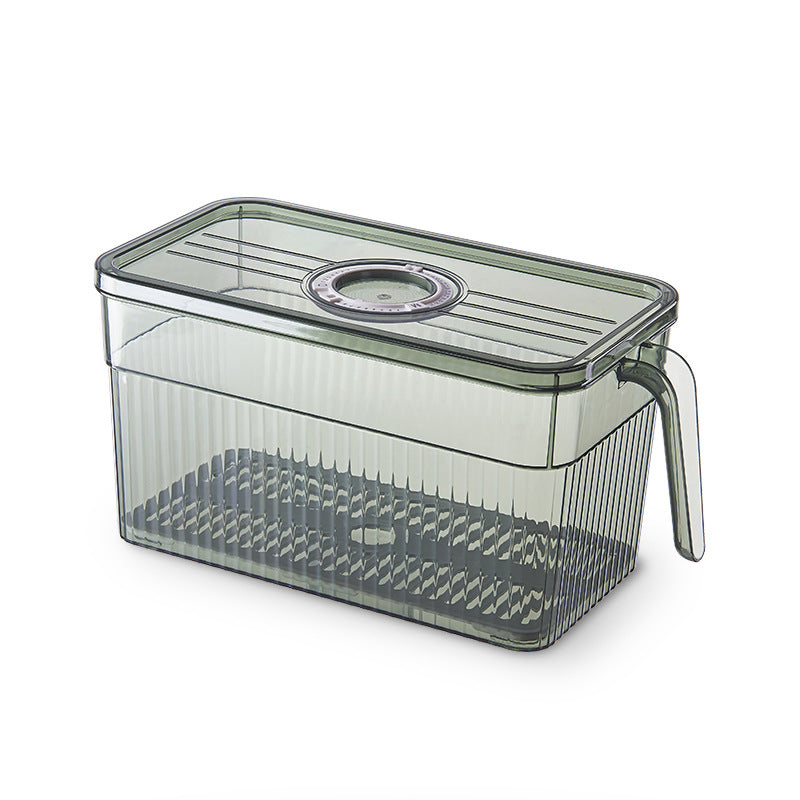 Refrigerator Storage Box Household Drainable Food Storage Box Sealed Storage Box With Handle Stacking Storage Box eprolo