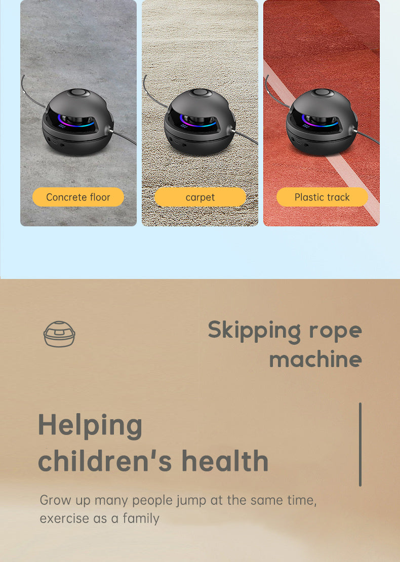Smart Rope Skipping Machine Smart Jump Rope Machine 10-level Speed Adjustment Led Seven-color Light Wireless Music Function eprolo
