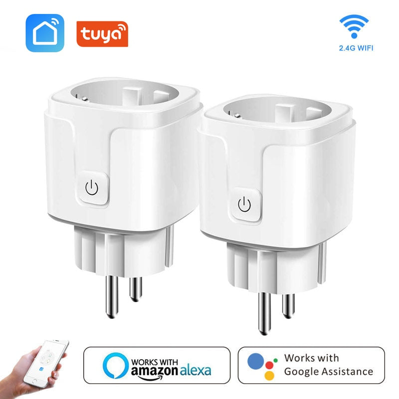 Smart WiFi Plug Adaptor 16A Remote Voice Control Power Monitor Socket Outlet Timing Function Work With Alexa Google Home Tuya eprolo