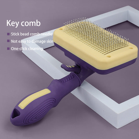 Pet Products Cat Automatic Hair Removal Comb Knot Removal Pet Comb One Button Hair Removal Comb eprolo