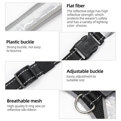 Pet supplies: explosion - proof, flushable, 8 - gear, color - changing LED, chest braces, clothes and collars with traction. - Smart Savvy