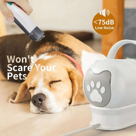 7 in 1 Pet Grooming Vacuum Kit Dog Grooming Clippers Pet Hair Remover with Power Large Suction & Low Noise Pet Hair Kits - Smart Savvy