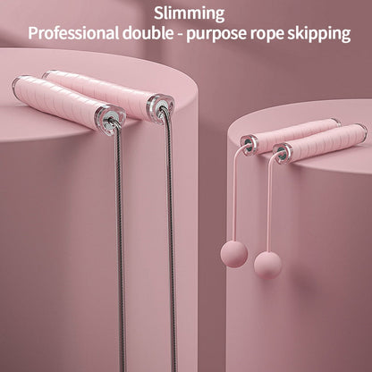 Cordless Double Use Electronic Skipping Rope Gym Fitness Cordless Skipping Smart Rope Jump Rope Digital Counting Speed Skipping eprolo