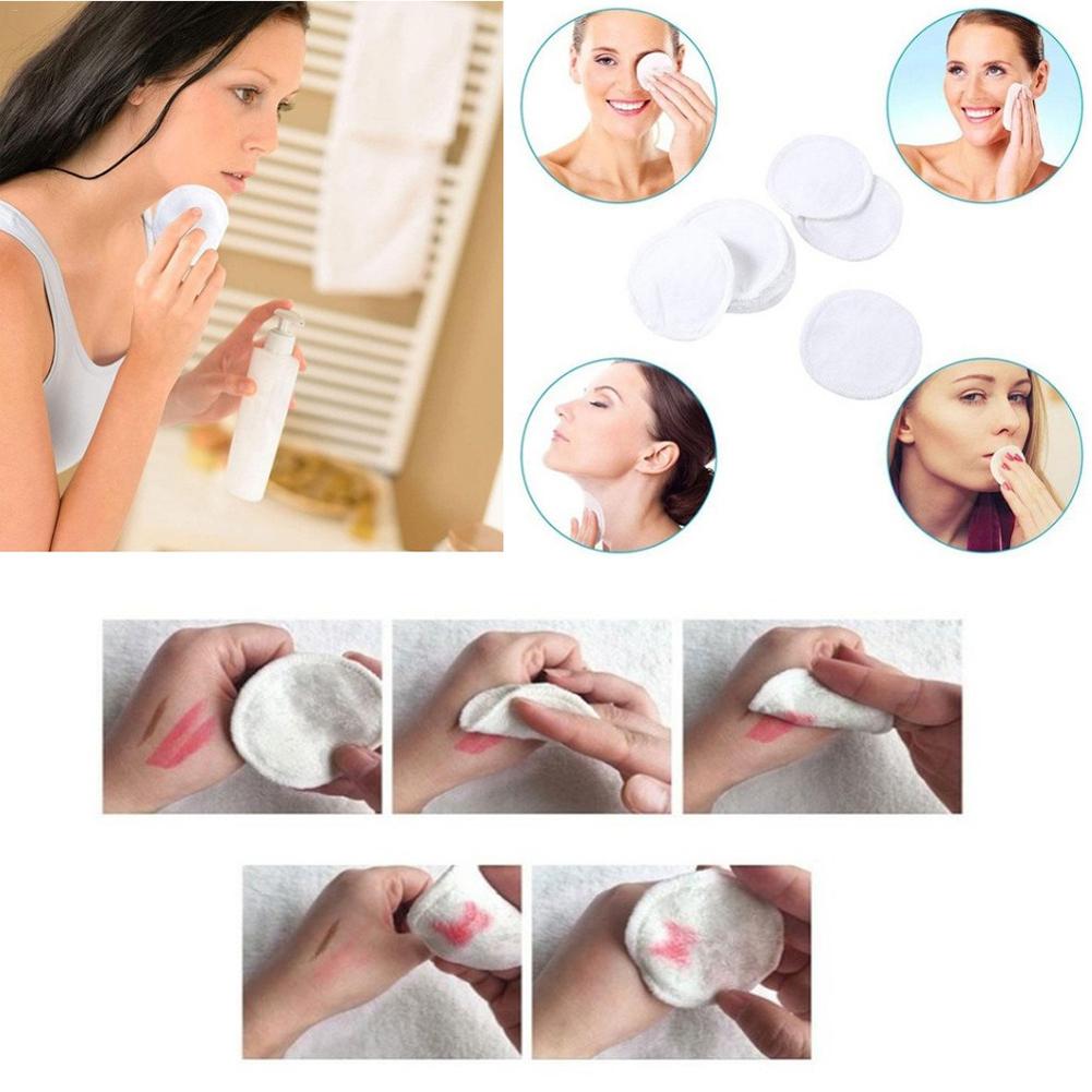 12Pcs Makeup Remover Pads Reusable Cotton Pads Make Up Facial Remover Bamboo Fiber Facial Skin Care Nursing Pads Skin Cleaning eprolo