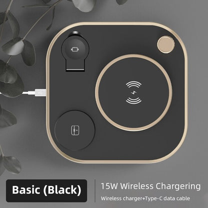15w Fast 3 In 1 Wireless Charging for IPhone Phone Watch Earphone Modern Led Office Desk Lamp Wireless Charger Lamp eprolo