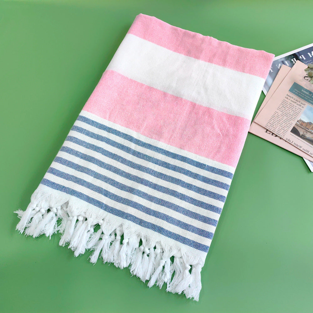 Turkish Beach Towel Striped Fringe Quick-Dry Large Size Cotton Bath Towel Multiple Styles Wholesale eprolo