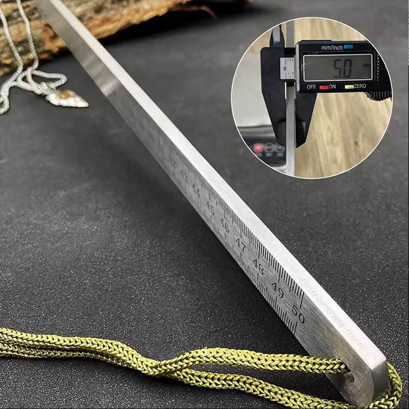 20 - Inch Dual - Scale Stainless Steel Ruler, thickened quenched steel, with random lanyard, great for drawing & measuring - Smart Savvy