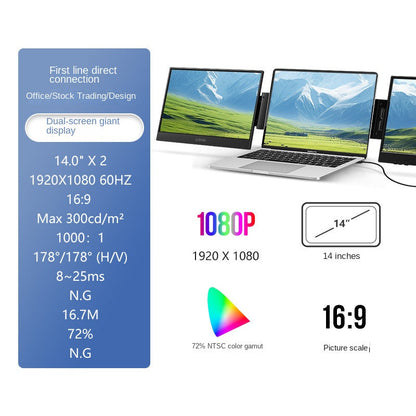 G-STORY Cross-border Stock Trading Office 23.4-inch HD Monitor for Laptop/Computer Dual Screen Extension eprolo