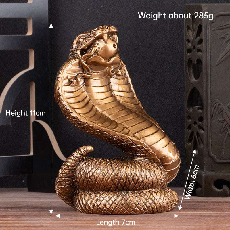 2025 Snake Year Resin Snake Decoration, Chinese Style Desktop Lucky Ornament - Smart Savvy