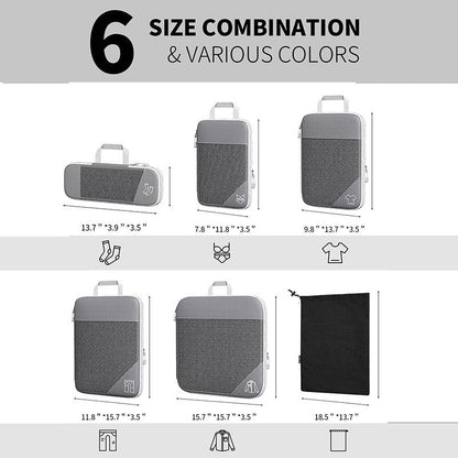 Travel Compressible Storage Bag Storage Bag Set with Shoe Bag Mesh Visual Luggage Storage Organizing Storage Bag eprolo