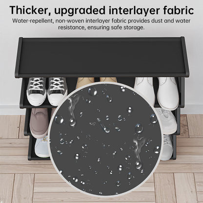 Z-shaped 4-layer shoe organizer: space-saving, wall/corner-mount, stackable, adjustable storage shelf. eprolo