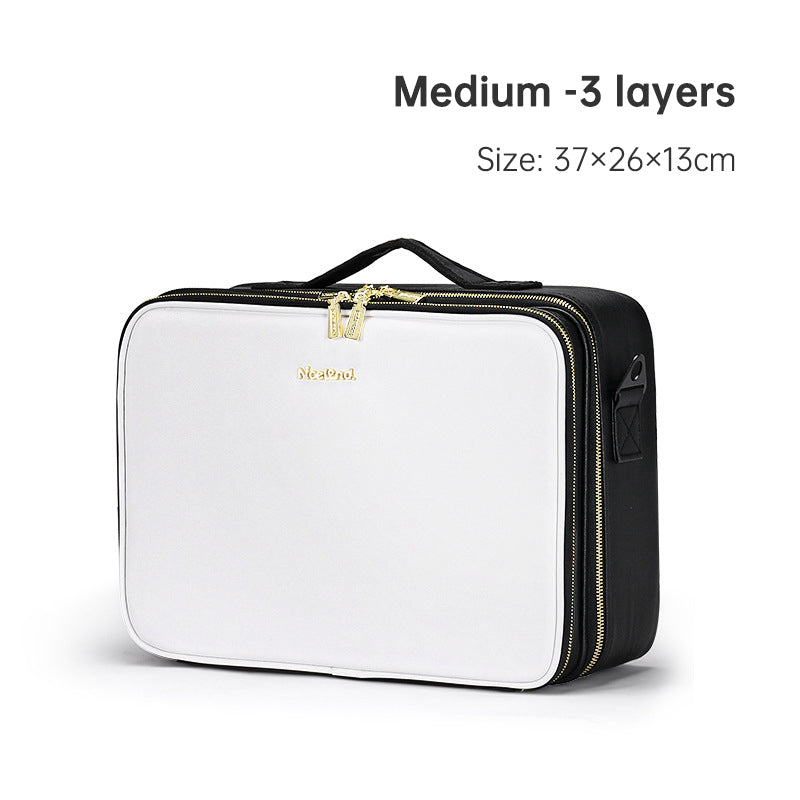 PU portable zipper pouch leather makeup organizer waterproof zipper pouch with handle eprolo