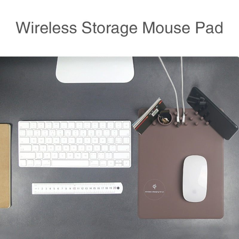 Newest QI Wireless Charging Mousepad Mouse Pad Phone Holder Stand Chargers For iPhone X 8Plus For Samsung Note 8 S8 S7 eprolo