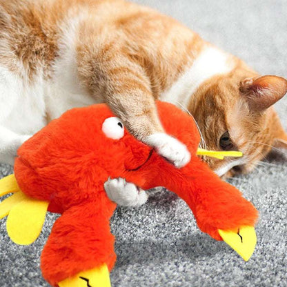 Rechargeable Chirping Flapping Bird (Non-Flying) Interactive Cat Toy, Ideal for Indoor Cats - Touch Activated Plush Toy - Smart Savvy