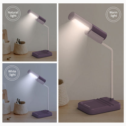 New LED Simple Eye Protection Desk Lamp USB Rechargeable Infinitely Variable Light Student Reading Desktop Small Desk Lamp eprolo