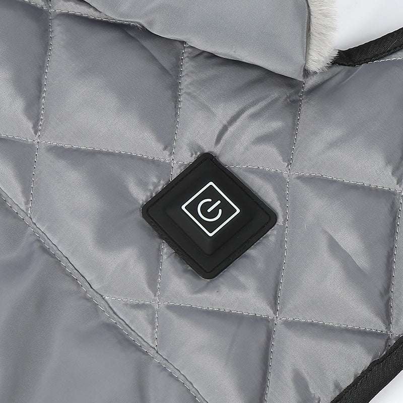Heated Pet Clothing - New Fashion Warm Dog Cotton Jacket with Short Rabbit Fur - Smart Savvy