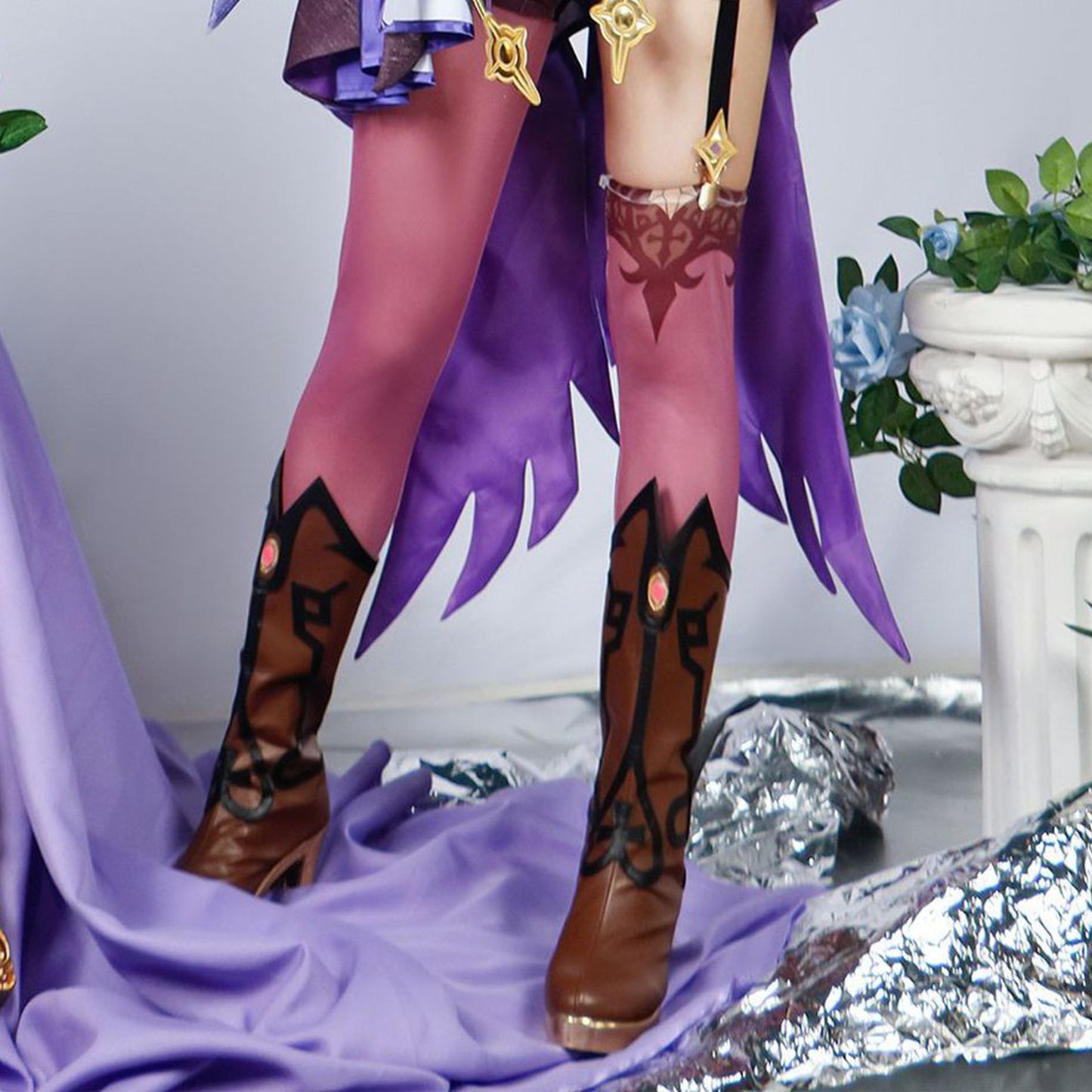 Genshin Impact Fischer cos Clothes Guilty Breaking Imperial Daughter's Original Leather Cospaly Clothing Matching Shoes - Smart Savvy