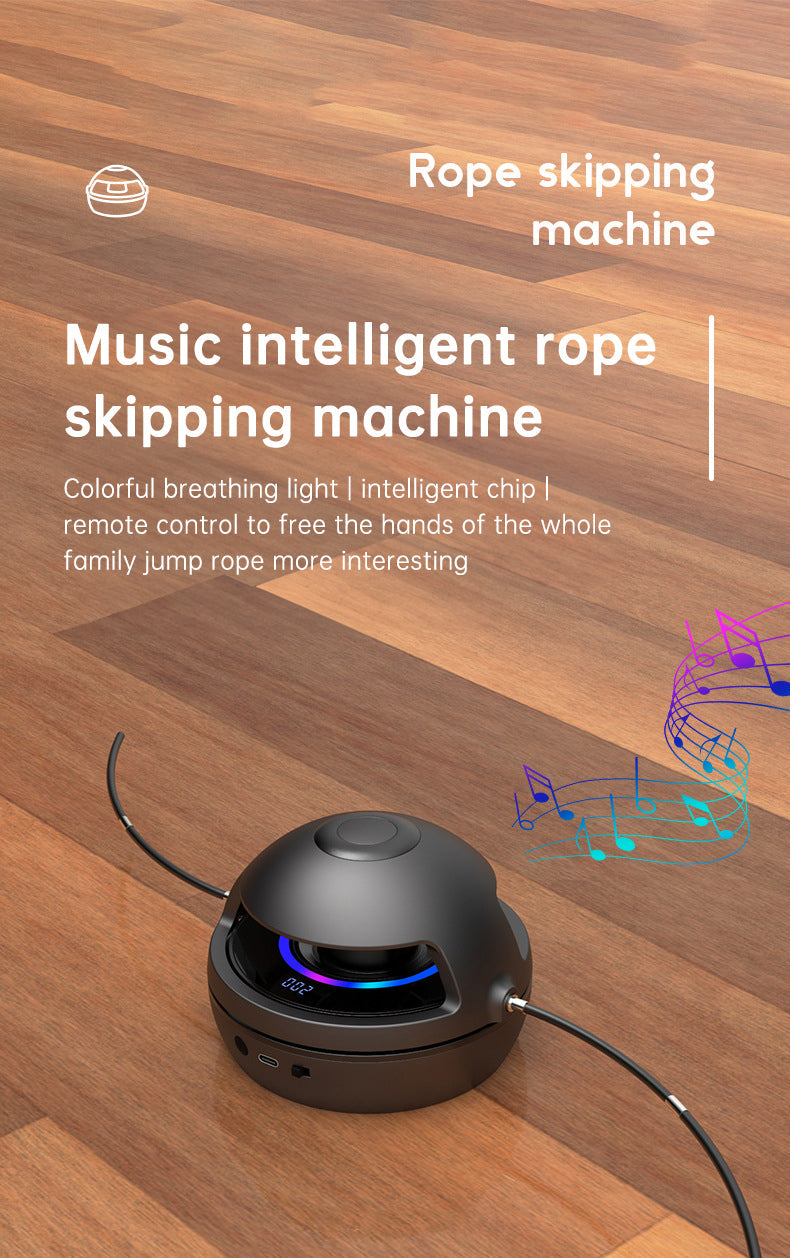 Smart Rope Skipping Machine Smart Jump Rope Machine 10-level Speed Adjustment Led Seven-color Light Wireless Music Function eprolo
