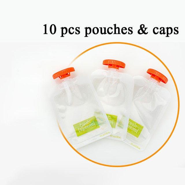 Squeeze Food Station Baby Food Organization Storage Containers Baby Food Maker Set Fruit Puree Packing Machine eprolo