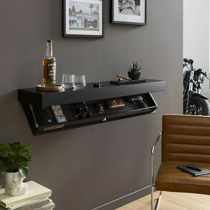 Magicflap Hidden Shelf - Wall-Mounted with Secret Compartment, a Floating Storage Solution. - Smart Savvy